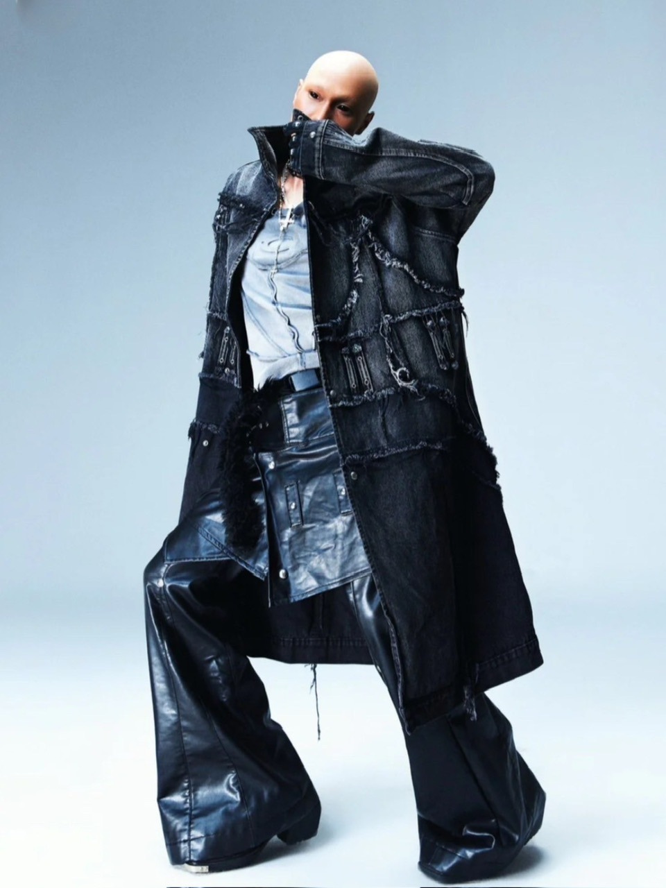 cozyworldwide パンツ GHIDØRAH CHAØSレザーカーゴパンツ