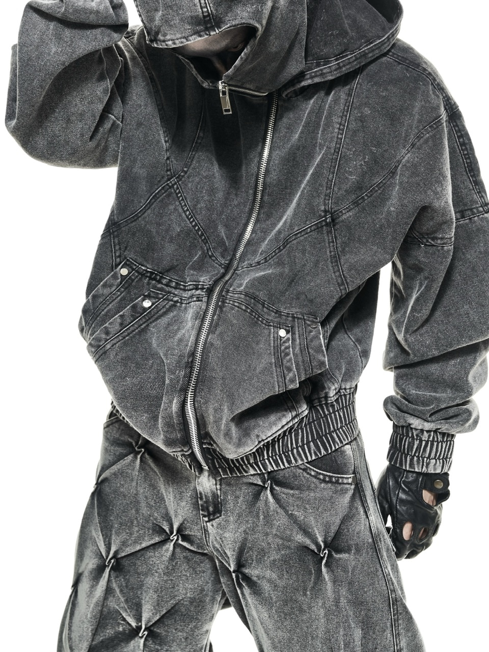 RICH】Hoodie Ninja Denim Wash / 【リッチ】ダーティー RICH】Hoodie Ninja Denim Wash / 【リッチ】ダーティー