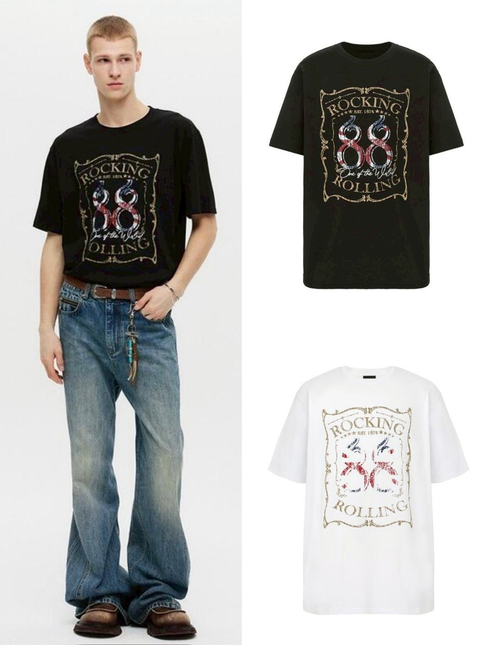 [DNSR] Rock and Roll Half Sleeve /追跡付 DNSR】Rock & Roll Half Sleeve Tee | OUR BRAND,DNSR