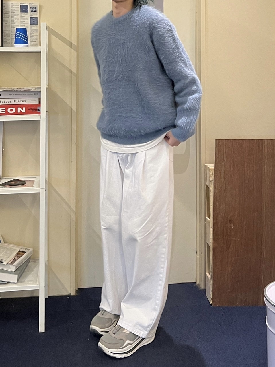 chi　Ｃニット エクリュ 受注制【Chikashitsu +】hairy knit (2color) | OUR BRAND,Chikashitsu