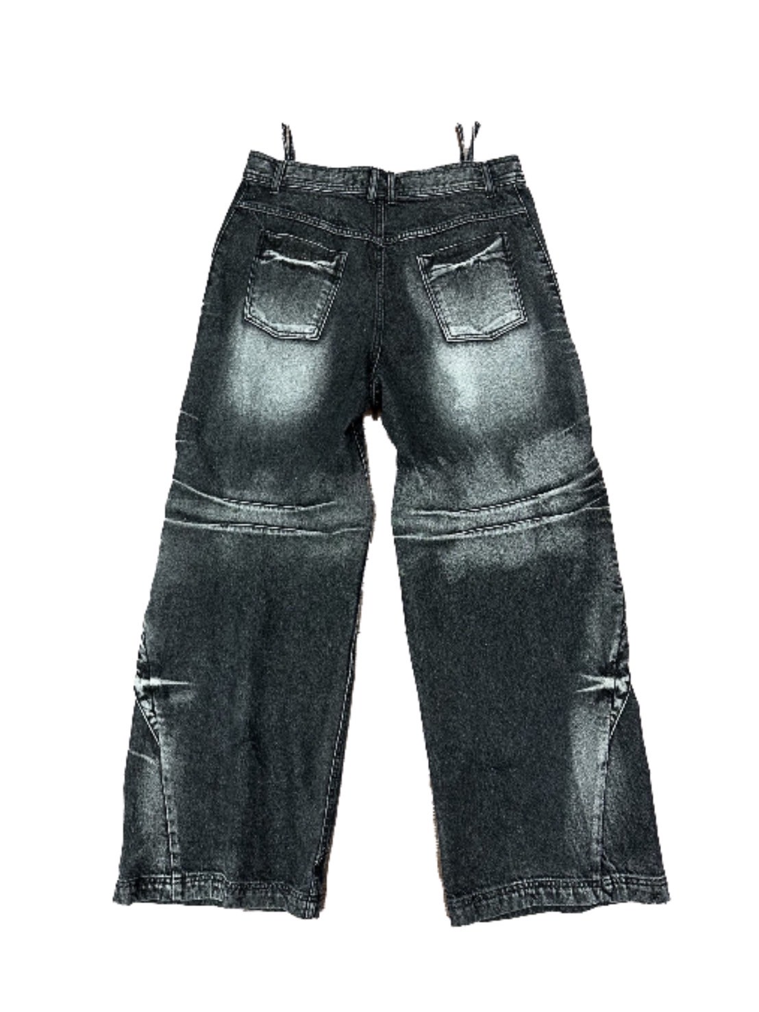 【BLR】CURVED Navy Denim Pants BLR BLUER】Curved Tanker Washed Denim Pants | OUR BRAND,BLR