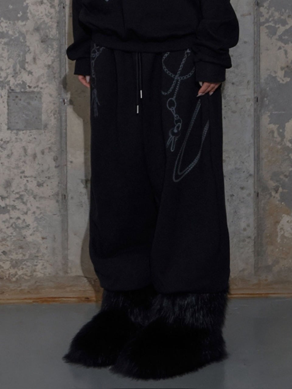 FANCY CLUB】KEYCHAIN EYELET SWEATPANTS / 【ファンシークラブ】キー