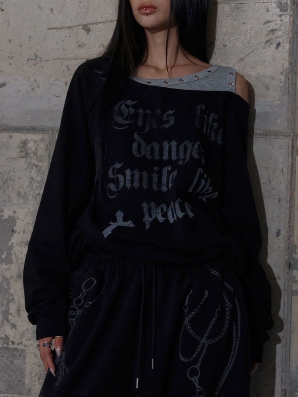 【FANCY CLUB】KEYCHAIN EYELET SWEATPANTS / 【ファンシークラブ】キーチェーンアイレットスウェットパンツ