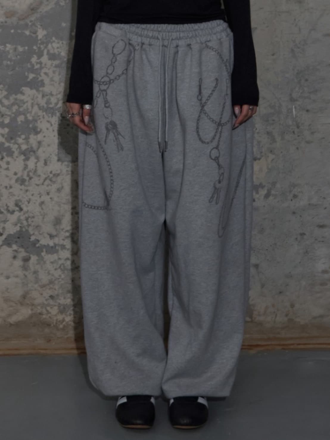 FANCY CLUB】KEYCHAIN EYELET SWEATPANTS / 【ファンシークラブ】キー