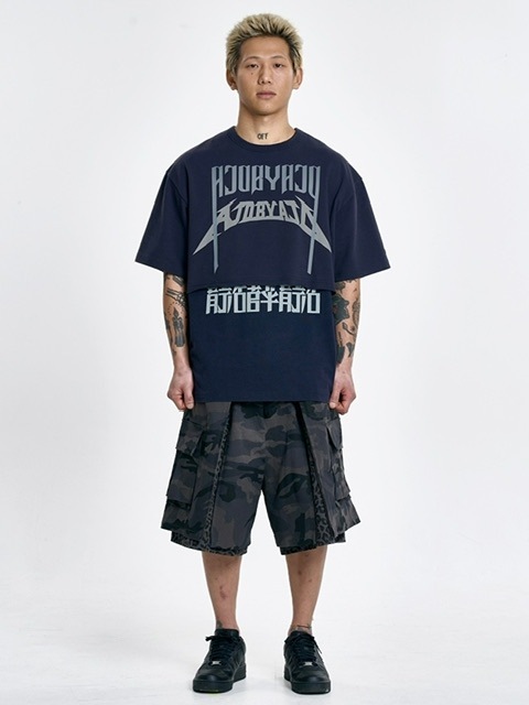 AJOBYAJO】Arch Logo Washed Layered T-Shirt | OUR BRAND