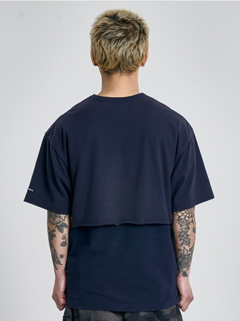 AJOBYAJO】Arch Logo Washed Layered T-Shirt | OUR BRAND AJOBYAJO】Arch Logo Washed Layered T-Shirt | OUR BRAND