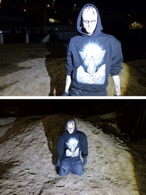 [SUNDAYOFFCLUB] APOSTLE OF GOD Shoulder Hoodie ☆送料込☆ SUNDAY OFF CLUB】'APOSTLE OF GOD' Shoulder Padded Heavy