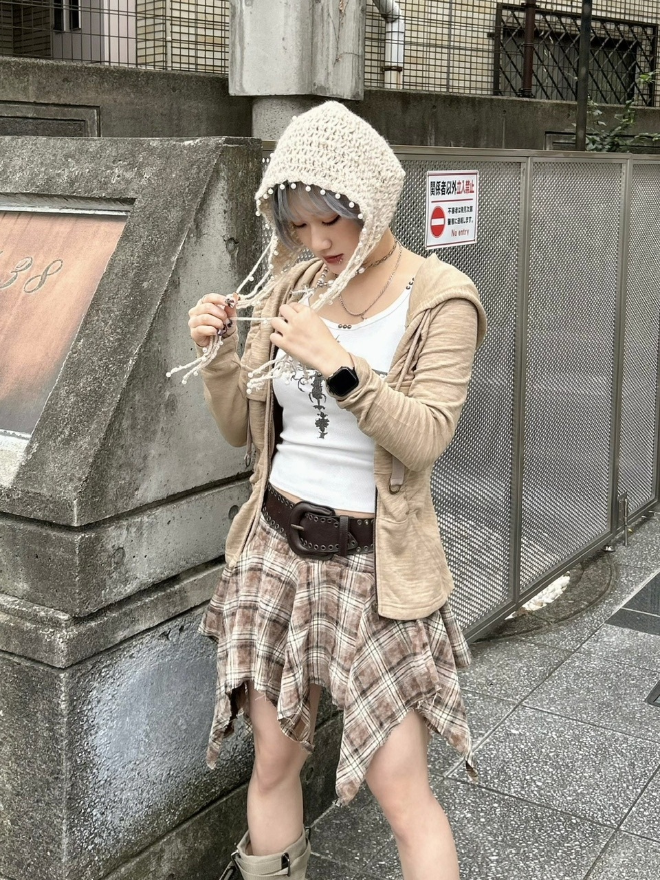 受注制【Never mind the XU】pearl babushka (2color)