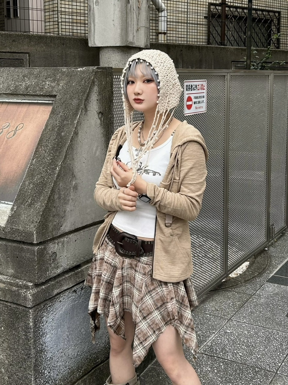 受注制【Never mind the XU】pearl babushka (2color)