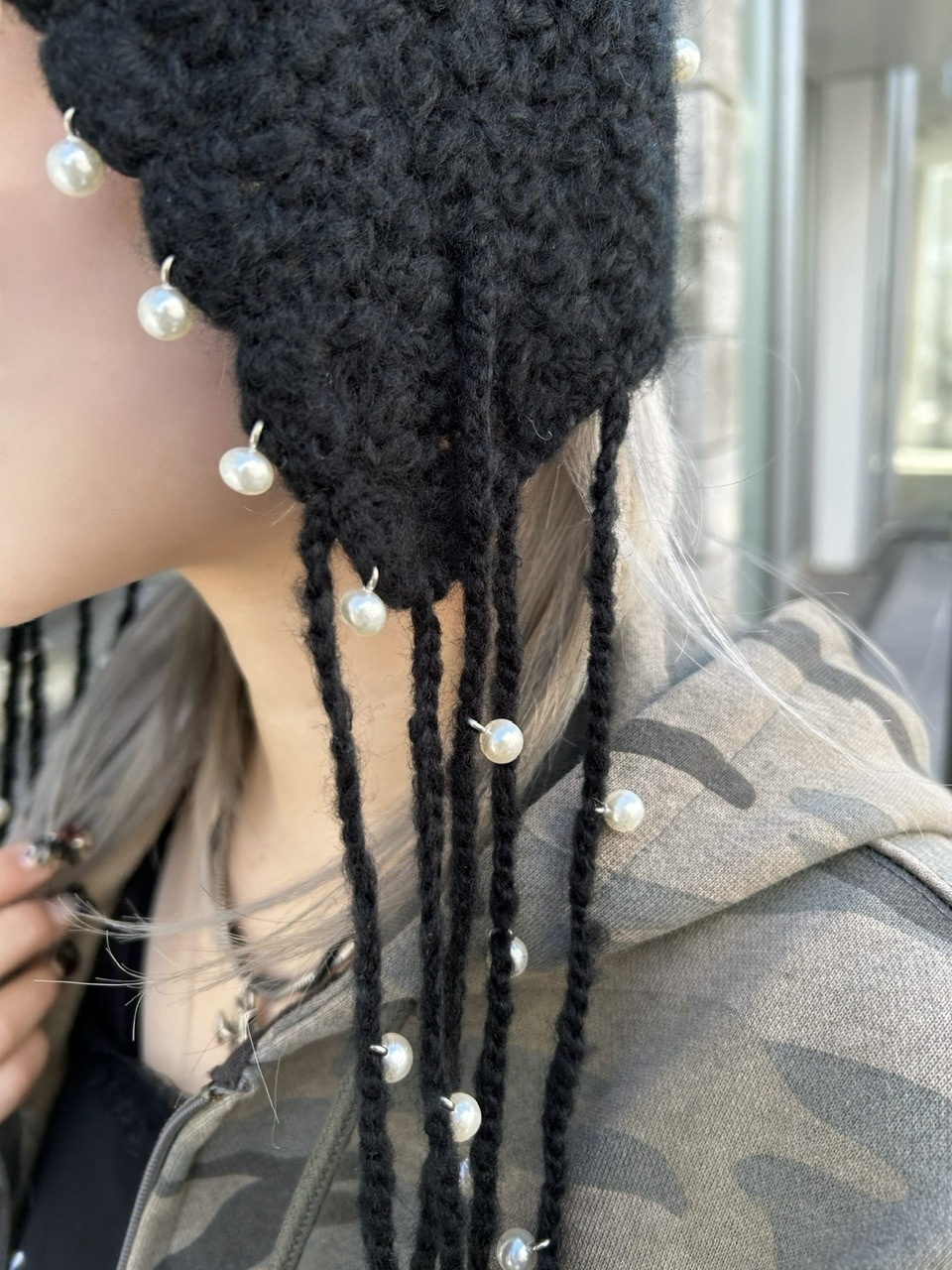 受注制【Never mind the XU】pearl babushka (2color)