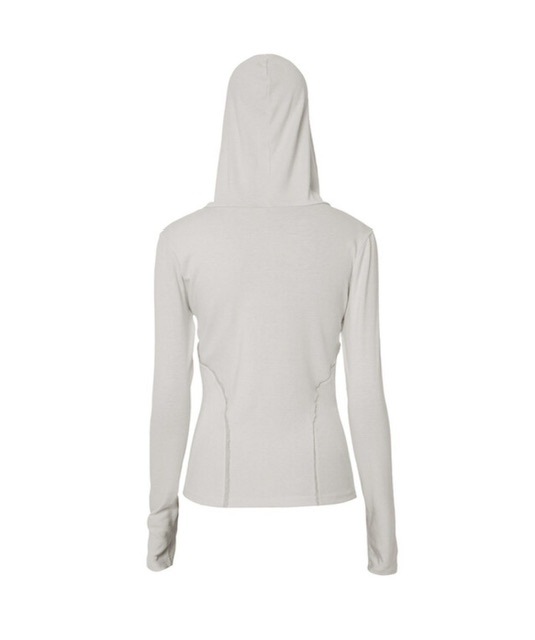 【FLAREUP】Button Up Lace Hoodie / 【フレアアップ】ボタンアップレースフードロングTシャツ