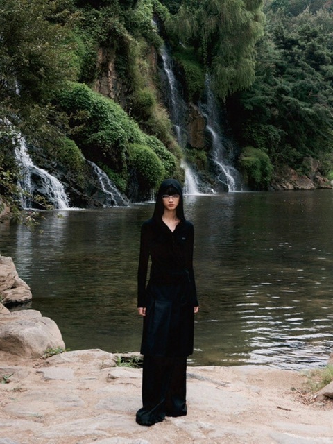 【FLAREUP】Button Up Lace Hoodie / 【フレアアップ】ボタンアップレースフードロングTシャツ