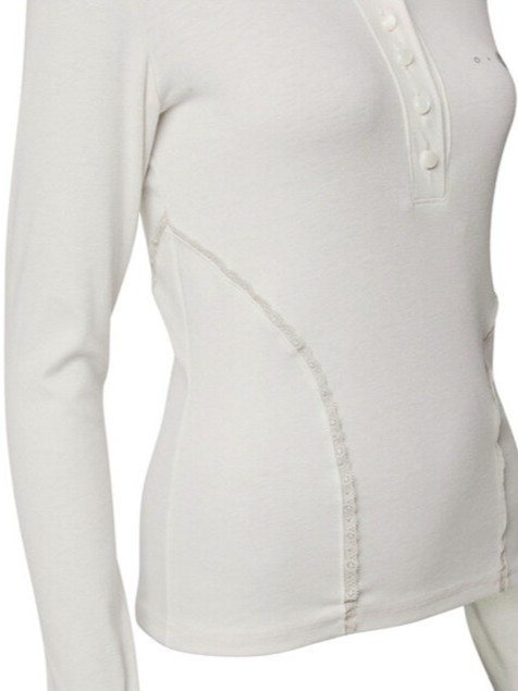 【FLAREUP】Button Up Lace Hoodie / 【フレアアップ】ボタンアップレースフードロングTシャツ