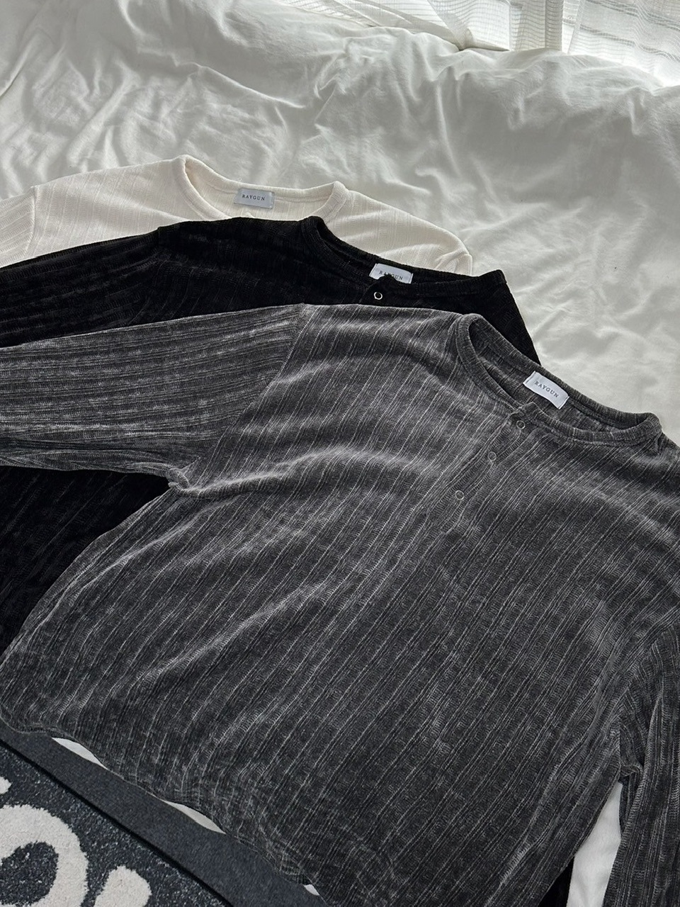 【LUV CODE】henry neck velours top (3color)