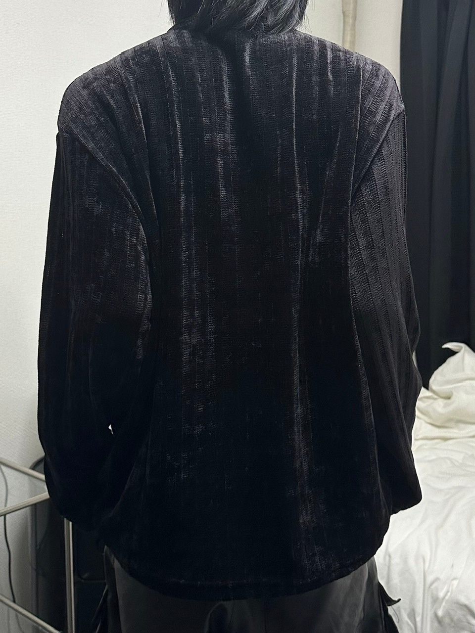 【LUV CODE】henry neck velours top (3color)