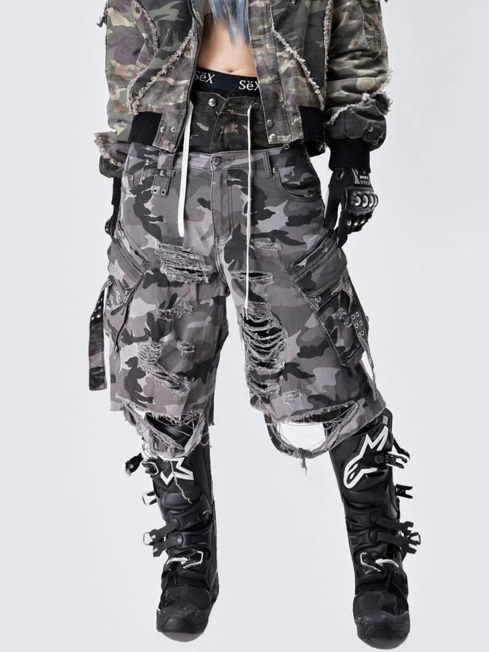 国内発送■COZY WORLDWIDE■Chaos Dream Waxed Camo Skirt Cozy world Wide】