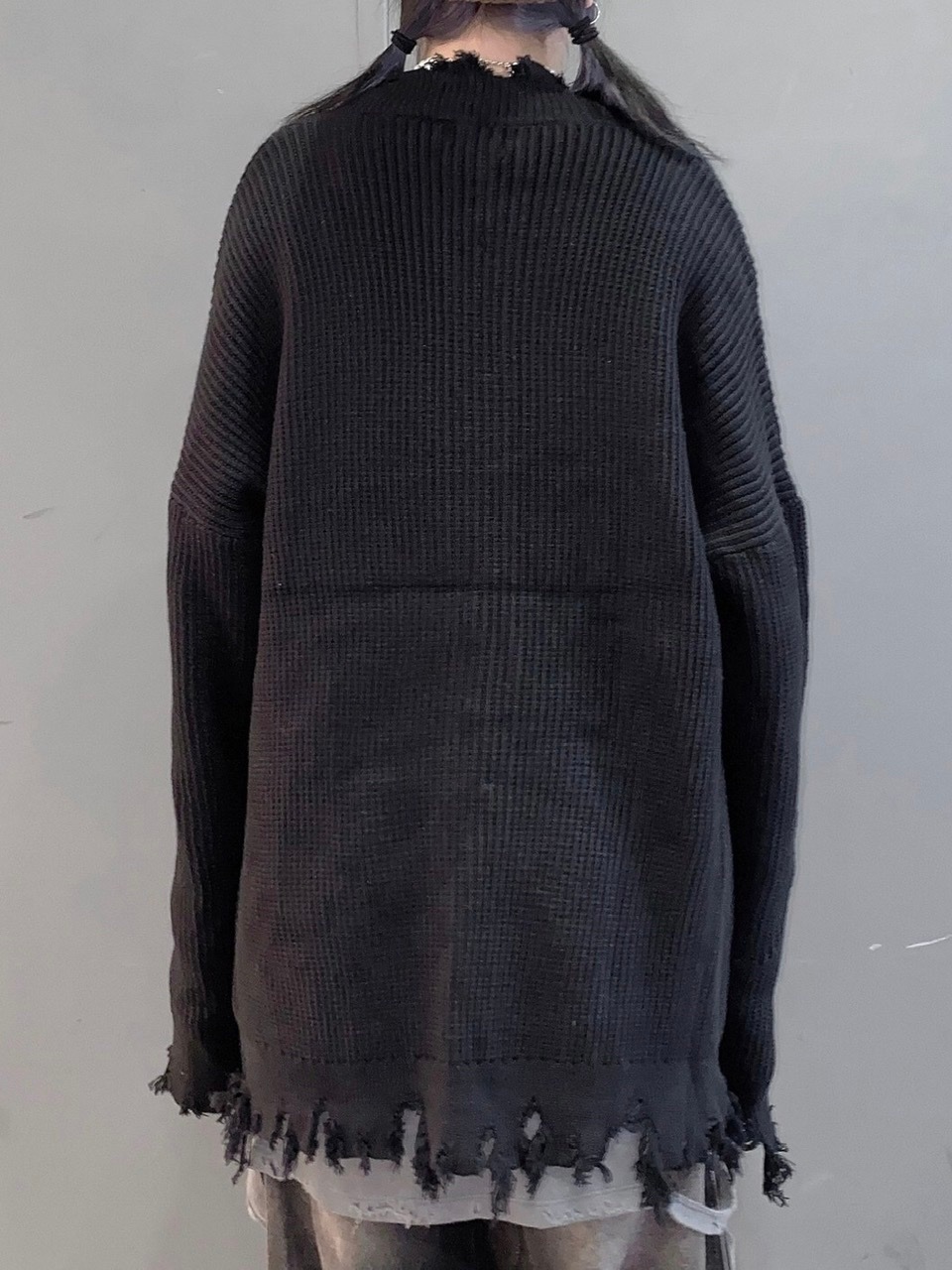 Never mind the XU】damage knit cardigan (2color) | OUR BRAND,Never