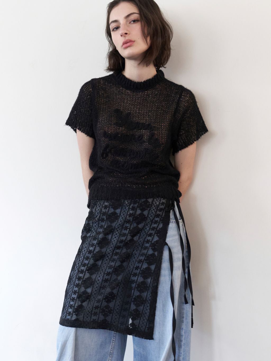 ◆ROCKCAKE◆ Layered Lace Skirt Black ROCK CAKE】Layered Lace Skirt | OUR BRAND,ROCK CAKE