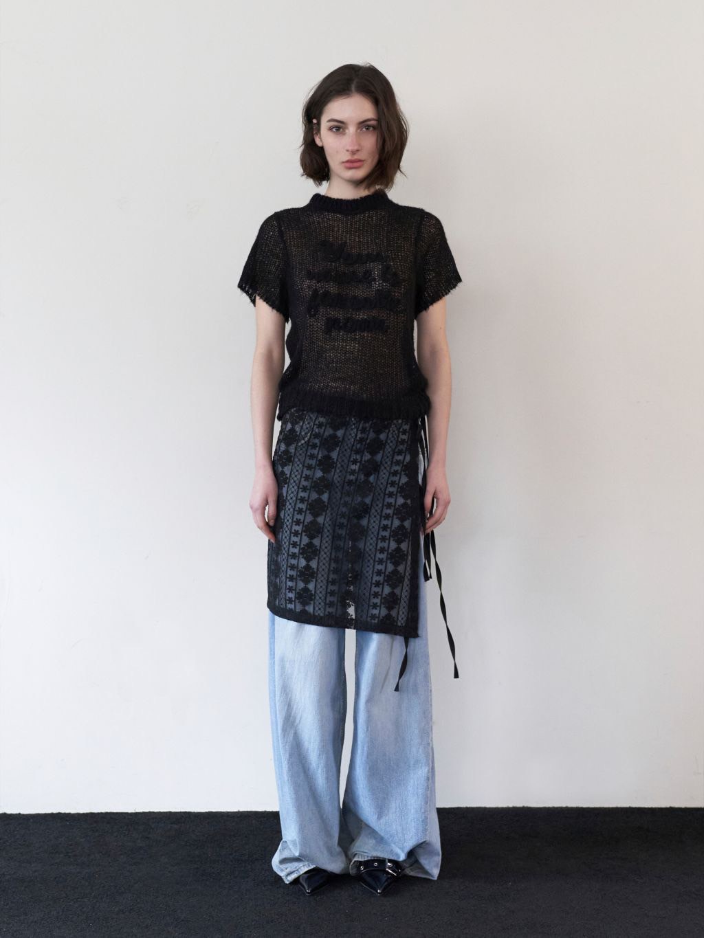 ◆ROCKCAKE◆ Layered Lace Skirt Black ROCK CAKE】Layered Lace Skirt | OUR BRAND,ROCK CAKE