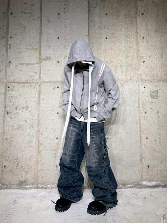 ストリート系★Roaringrad★WASHED HOODIE ZIP-UP パーカー ストリート系☆Roaringrad☆WASHED HOODIE ZIP-UP パーカー