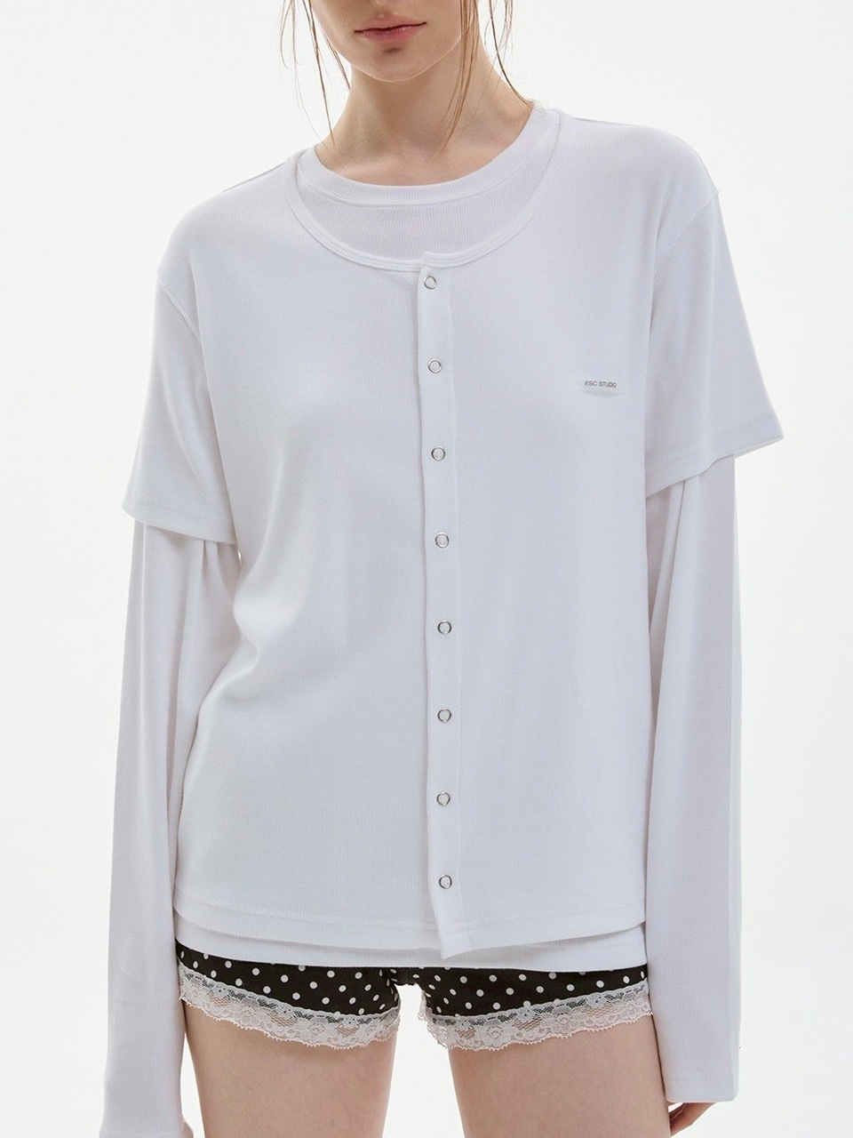 【ESC STUDIO】soft double t-shirt/ 【イーエスシーステュディオ】ソフトダブル長袖Tシャツ