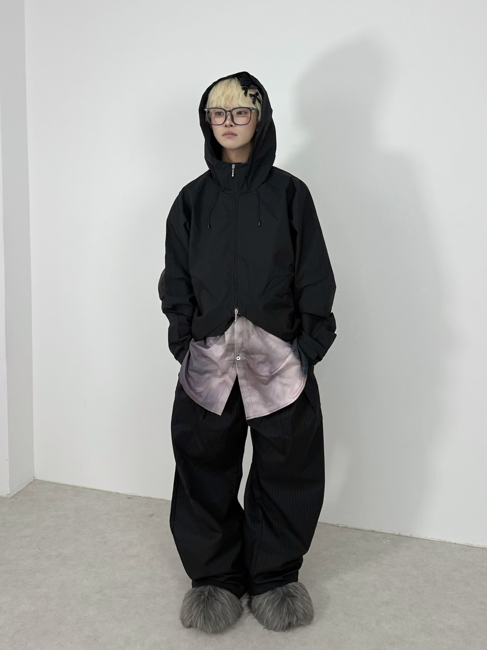 【Nerd out XU】stripe slacks / 【ナードアウトエックスユー】ストライプタックスラックス