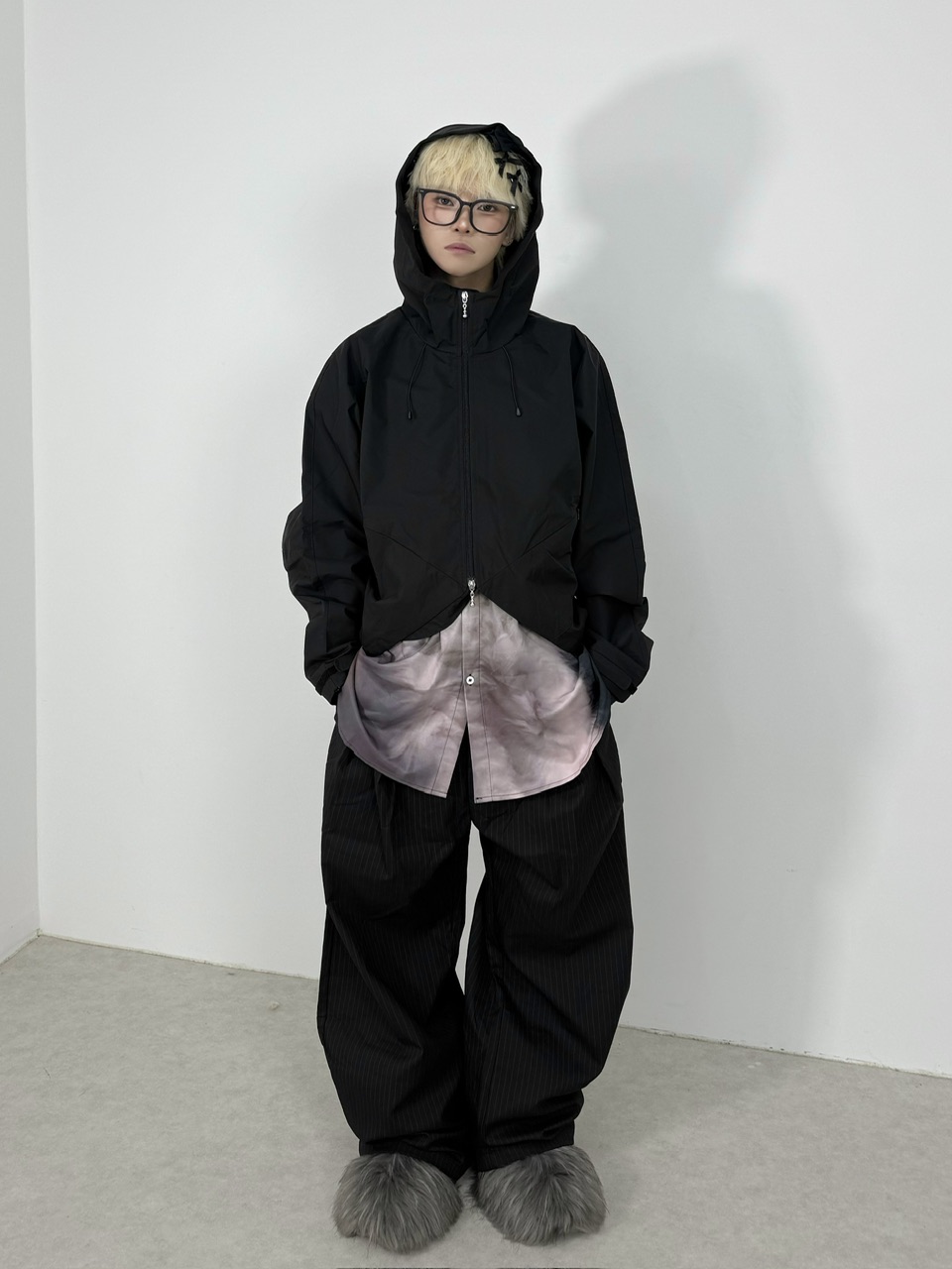 【Nerd out XU】stripe slacks / 【ナードアウトエックスユー】ストライプタックスラックス