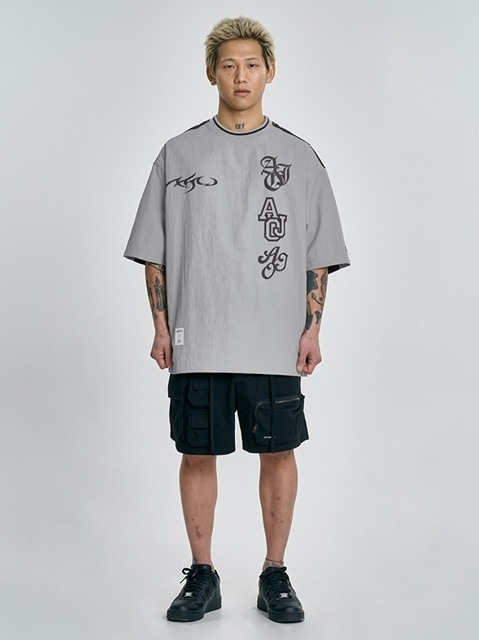 【AJO AJOBYAJO】23SS★ Total Logo T-Shirt AJOBYAJO】Total Logo Nylon T-Shirt | OUR BRAND,AJOBYAJO