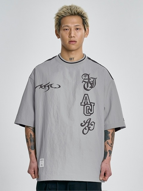 【AJO AJOBYAJO】23SS★ Total Logo T-Shirt AJOBYAJO】Total Logo Nylon T-Shirt | OUR BRAND,AJOBYAJO