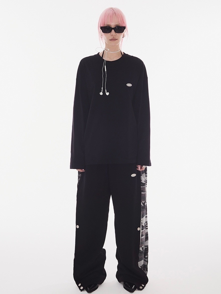 【WOOHWA】SNAP HEAVY TWILL PT 0841. 3D-Lite® 2.0 Lycra® 3/4-Sleeve Oversized Tee - Sand