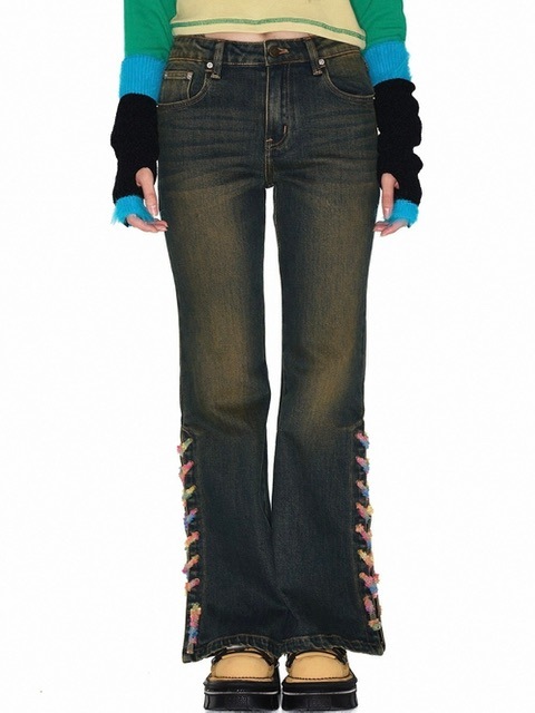 ☆韓国の人気☆【YOUTHBATH】☆STRING KNIT PANTS☆パン.ツ☆ YOUTHBATH】Knit string denim pants | OUR BRAND,YOUTHBATH