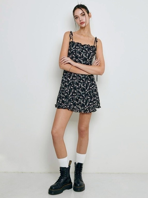 NOTYOURROSE】Frill mini dress | OUR BRAND,NOT YOUR ROSE