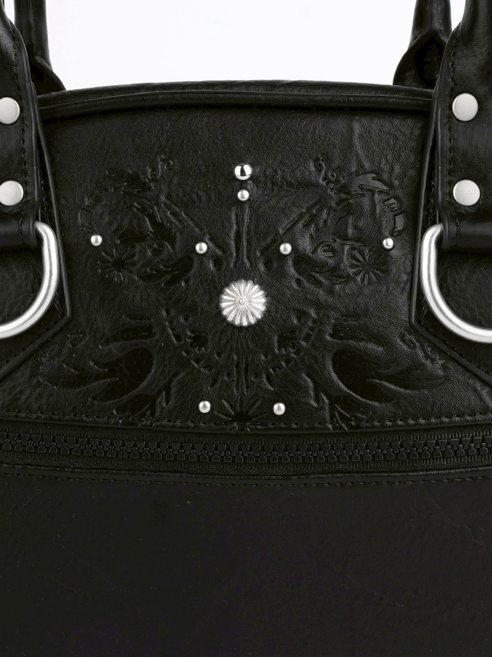 IUGAMAKARAS】Studded Leather Bowling Bag | OUR BRAND