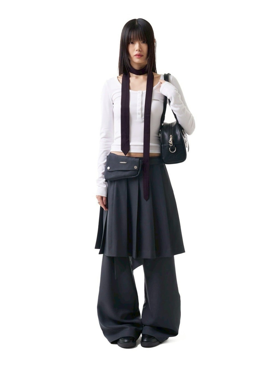 ショルダーバッグ・ポシェット IUGAMAKARAS Studded Leather Bowling Bag 5FT1117 IUGAMAKARAS】Studded Leather Bowling Bag | OUR BRAND