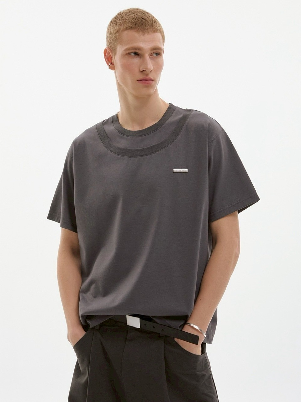 ESC STUDIO】double neck t-shirt / 【イーエスシーステュディオ