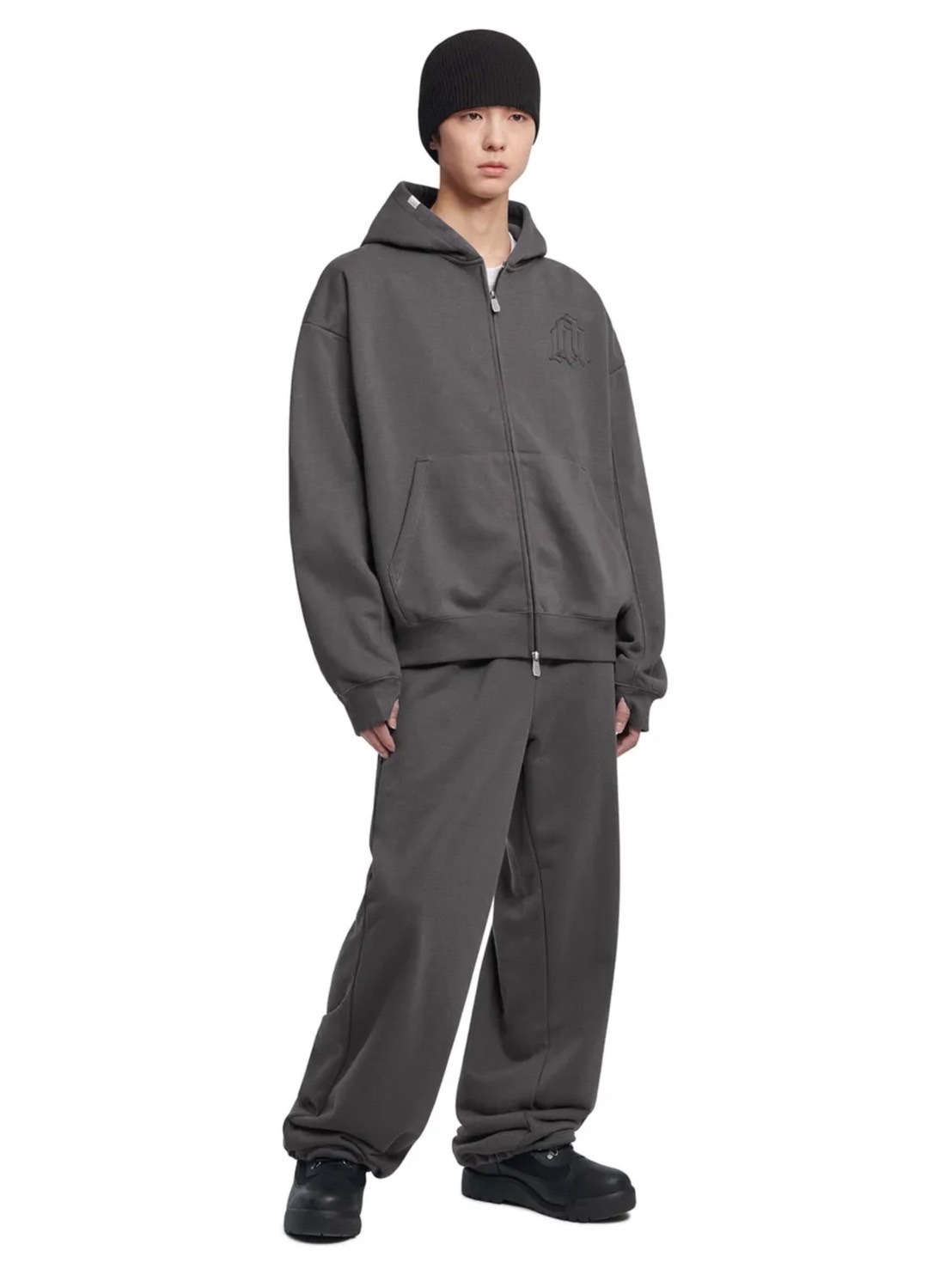 【NOMANUAL】OVERLAY LOGO SWEATPANTS