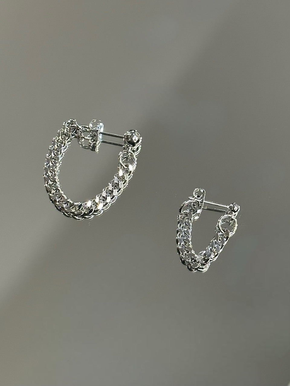 大阪店WEB限定受注制【Chikashitsu +】simple chain pierced earrring