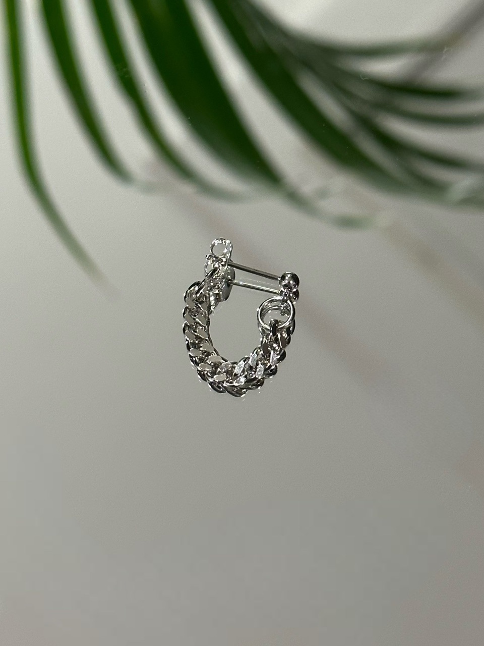 大阪店WEB限定受注制【Chikashitsu +】simple chain pierced earrring