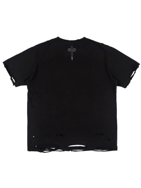 SUNDAY OFF CLUB】Cartel Hand Distressed T-shirt | OUR BRAND