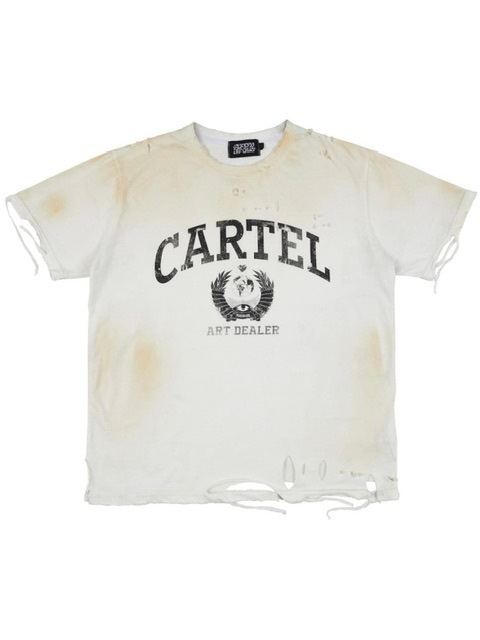 【SUNDAY OFF CLUB】Cartel Hand Distressed T-shirt