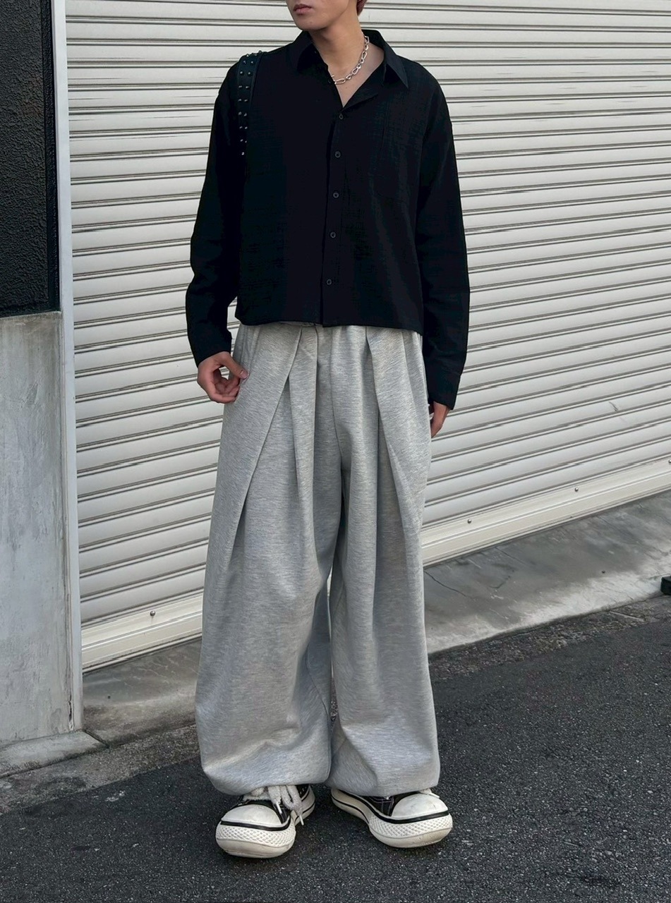 大阪店WEB限定受注制【Chikashitsu +】double tuck balloon sweat