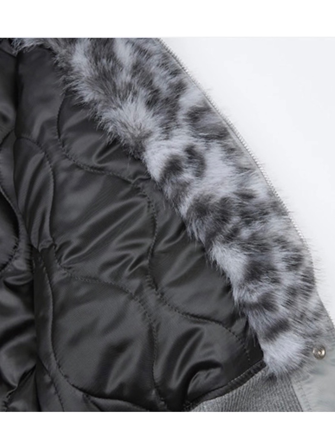 NOT KNOWING】Fur Trim MA-1 Padded Jumper | OUR BRAND,NOT KNOWING