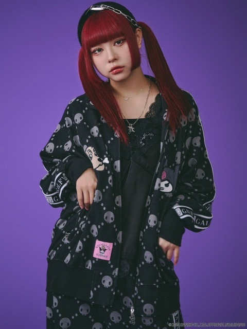 2/1再入荷【GALFY×KUROMI】ドクロだらけセットアップ