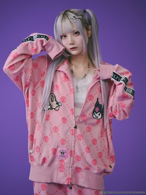 2/1再入荷【GALFY×KUROMI】ドクロだらけセットアップ