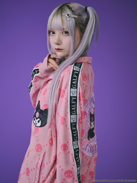 2/1再入荷【GALFY×KUROMI】ドクロだらけセットアップ
