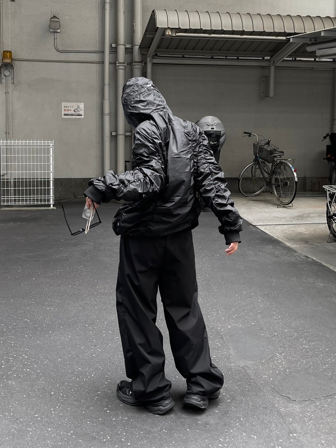 受注制【oaks】shirring design nylon jacket (3color) | OUR BRAND