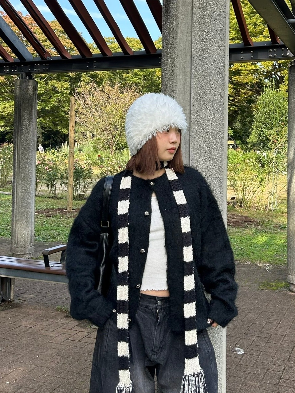 Chikashitsu +】volume fur beanie (4color) | OUR BRAND,Chikashitsu