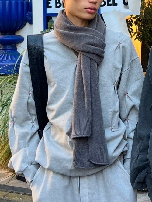 受注制【Chikashitsu +】long muffler (4color) / 【チカシツプラス