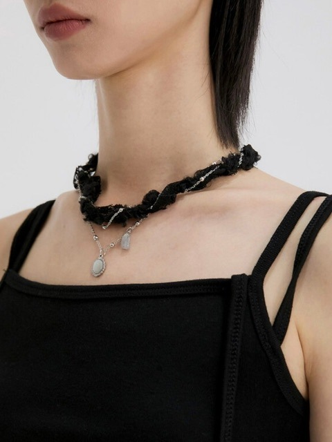 ●FLARE UP● Braided Handmade Necklace (FL-730_Gray) Braided Handmade Necklace (FL-730_Gray) - FLAREUP | 60
