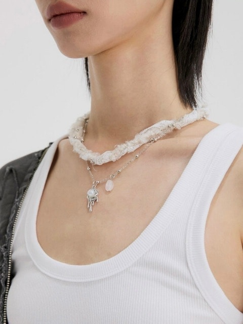 ●FLARE UP● Braided Handmade Necklace (FL-730_White) FLAREUP】Braided Handmade Necklace | OUR BRAND,FLAREUP